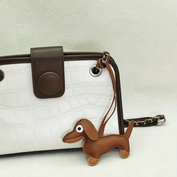 Puffy Large Dachshund Dog Purse and Bag Accessory or Keychain (2025 style) - Picture 6 of 13